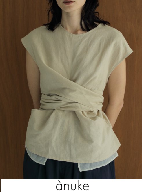 anuke(アンヌーク)Linen Cachecoeur Tops 24春夏予約【62410408 ...