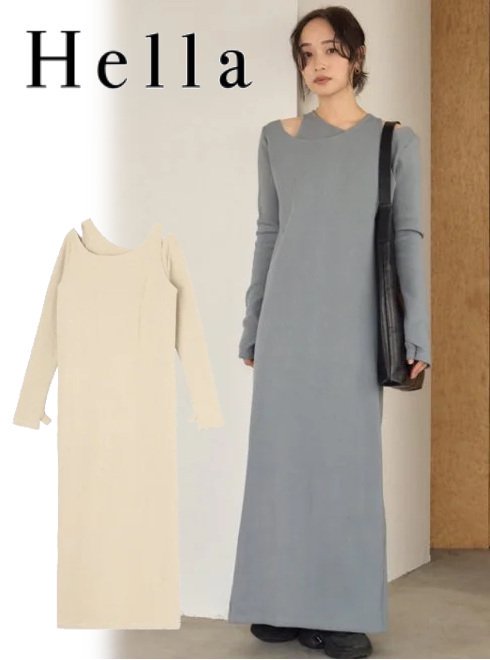 Hella (إ)<br>LAYERED RIB DRESS  24ߡh243-25ۥޥԡ 