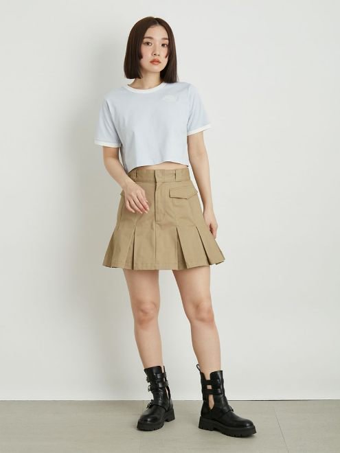 Lily Brown （リリーブラウン)【Dickies】 ツイルプリーツミニスカショーパン 24春夏.【LWFP242003】ショートパンツ -  通販セレクトショップ HeartySelect | TODAYFUL.SNIDEL.CELFORD.COCODEAL等正規取扱　大阪枚方くずは