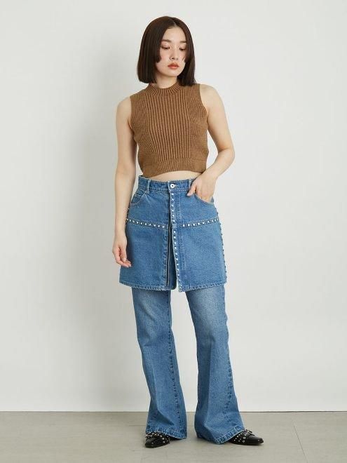 Lily Brown （リリーブラウン)バックオープンカップ付きノースリ