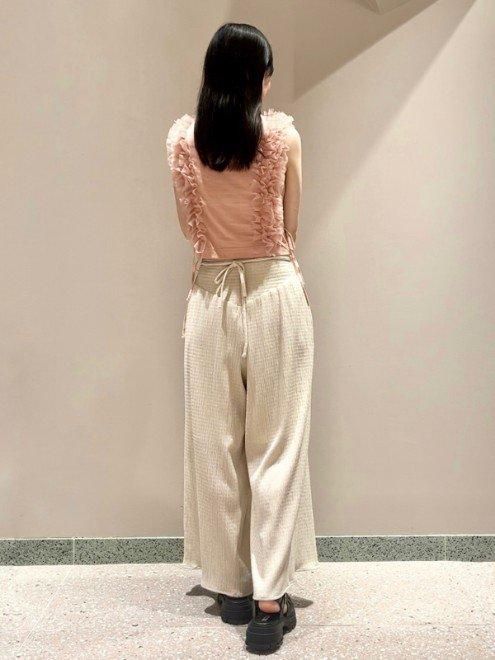 snidel （スナイデル）ウェストシャーリングワイドパンツ 24春夏