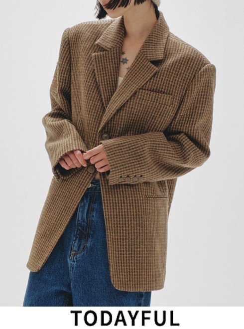 TODAYFUL (トゥデイフル）Wool100% Check Jacket☆ 24秋冬.【12420109】ジャケット 冬受注会 td10 -  通販セレクトショップ HeartySelect | TODAYFUL.SNIDEL.CELFORD.COCODEAL等正規取扱 大阪枚方くずは