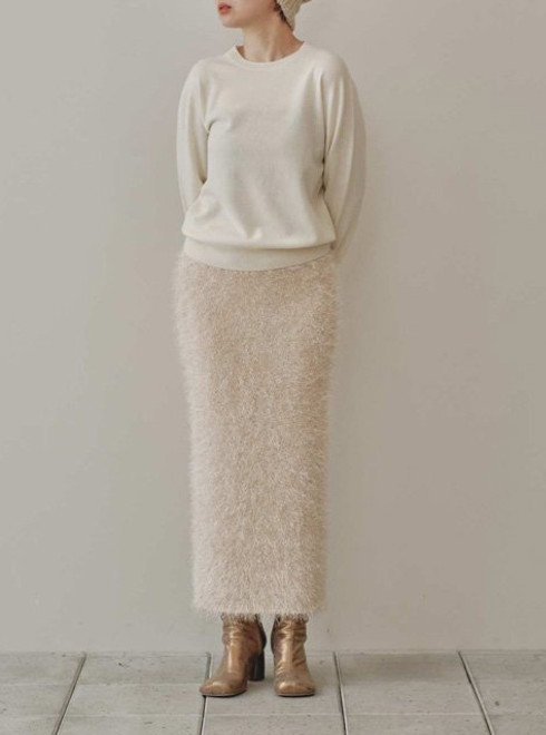 TODAYFUL (トゥデイフル）Shaggy Knit Skirt★ 24秋冬.予約【12420805】ロング・マキシスカート 入荷予定 :  10月中旬～　冬受注会 - 通販セレクトショップ HeartySelect | 