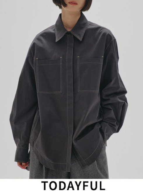 TODAYFUL (トゥデイフル）Stitch Pocket Overshirts☆ 24秋冬.予約【12420417】シャツ・ブラウス 入荷予定 :  11月中旬～ 冬受注会 - 通販セレクトショップ HeartySelect | TODAYFUL.SNIDEL.CELFORD.COCODEAL等正規取扱  大阪枚方くずは