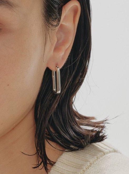 TODAYFUL (トゥデイフル）Oblong Hoop Pierce（Silver925） 24