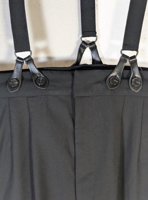 【新品】FENNELフェンネル ストラップ タックパンツ サスペンダー 2WAY RED KAP/別注 サスペンダー付き ビッグ2タックツイルパンツ