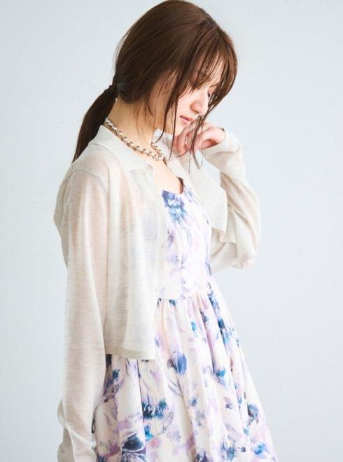 COCODEAL (ココディール）シアーショートニットシャツ 24秋冬