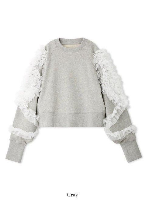 FURFUR （ファーファー)ドットチュールフリルコサージュ