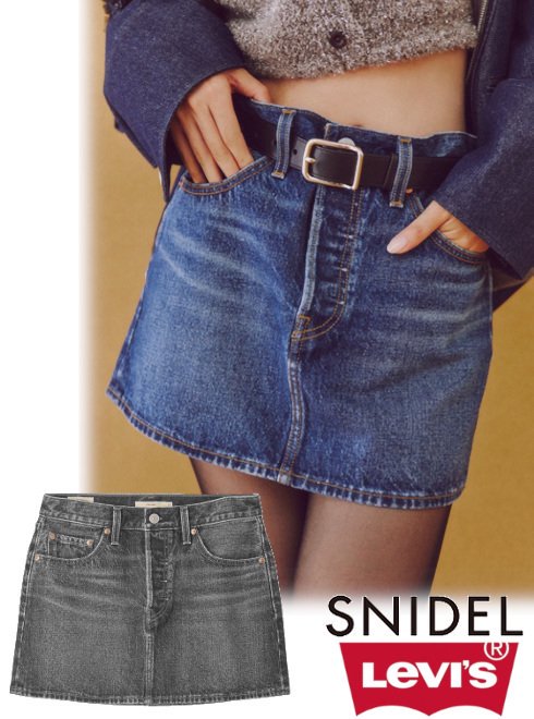 snidel （スナイデル）Levi'sデニムミニスカート 24秋冬【SWFS244049】フレアスカート - 通販セレクトショップ  HeartySelect | TODAYFUL.SNIDEL.CELFORD.COCODEAL等正規取扱 大阪枚方くずは