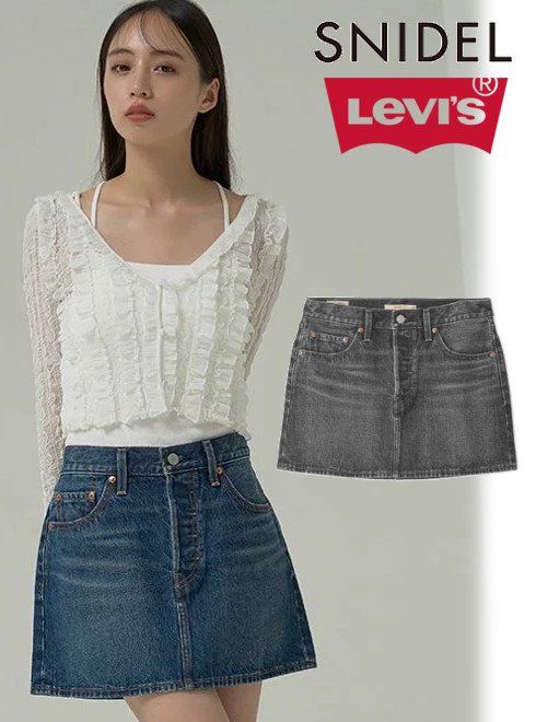 snidel （スナイデル）Levi'sデニムミニスカート 24秋冬【SWFS244049】フレアスカート - 通販セレクトショップ  HeartySelect | TODAYFUL.SNIDEL.CELFORD.COCODEAL等正規取扱 大阪枚方くずは