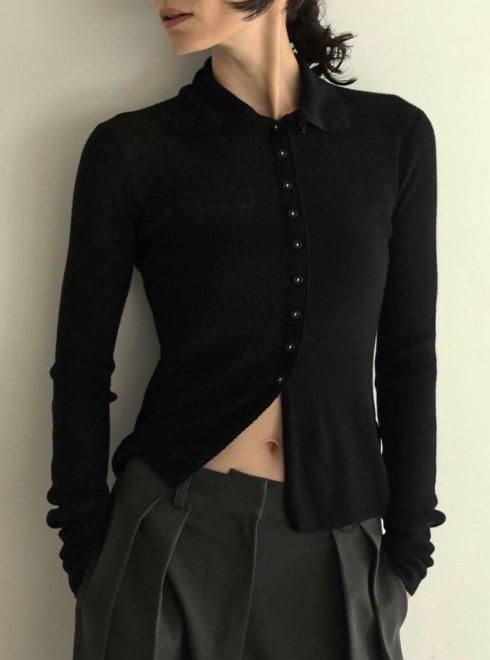 anuke(アンヌーク)Wool Knit Shirts 24秋冬【62420531】シャツ anuke(アンヌーク)Wool Knit Shirts 24秋冬【62420531】シャツ