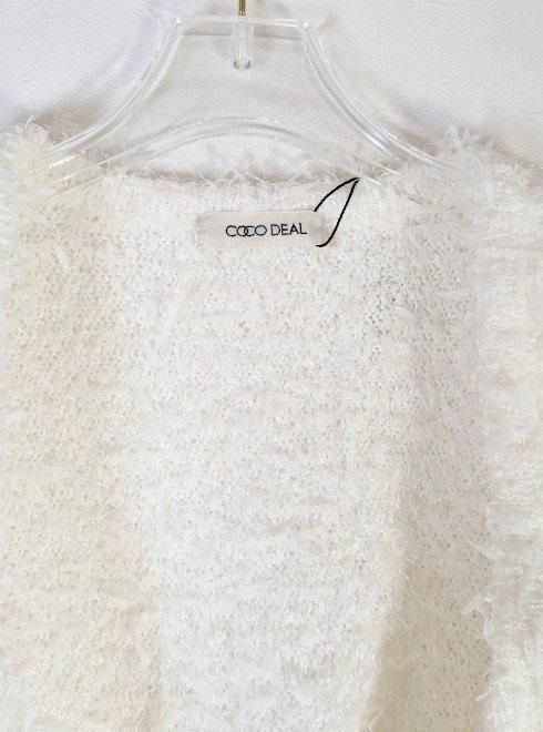 COCODEAL ファンシーヤーン　ニットカーディガン　ベージュ【新品・未使用】 楽天市場】【スーパーSALE50%OFF】【即日発送】COCODEAL ココ