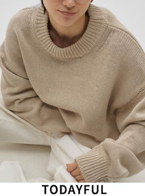 todayful Roundhem Linen Knit ブラック TODAYFUL (トゥデイフル）Roundhem Linen Knit 26春夏予約
