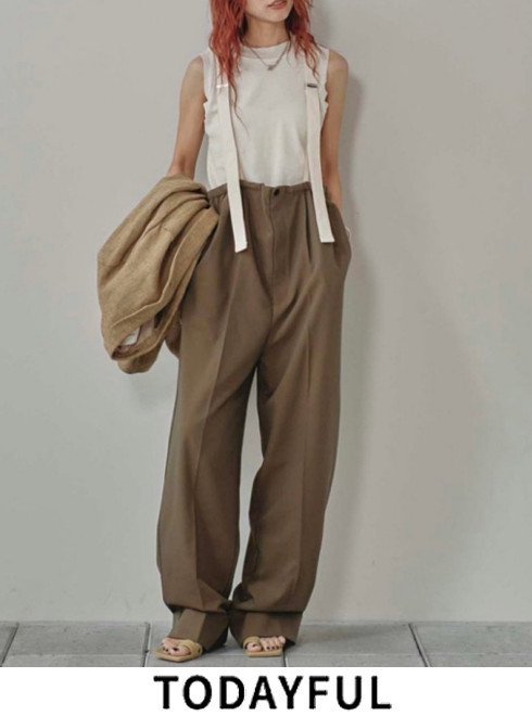 TODAYFUL (トゥデイフル）Suspenders Highwaist Pants★ 25春夏予約【12510703】パンツ 入荷予定 :  2月中旬～ - 通販セレクトショップ HeartySelect | ...