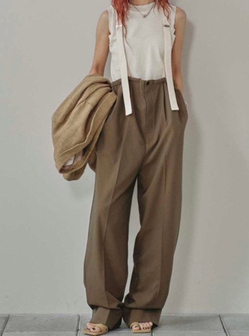 TODAYFUL (トゥデイフル）Suspenders Highwaist Pants★ 25春夏予約【12510703】パンツ 入荷予定 :  2月中旬～ - 通販セレクトショップ HeartySelect | ...