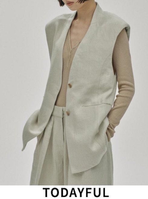 TODAYFUL (トゥデイフル）Linen Over Vest★ 25春夏予約【12510107】ベスト 入荷予定 : 3月中旬～ -  通販セレクトショップ HeartySelect | TODAYFUL.SNIDEL.CELFORD.COCODEAL等正規取扱　大阪枚方くずは