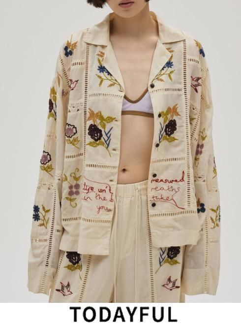 トップス TODAYFUL Embroidery Patchwork Shirts TODAYFUL(トゥデイフル) Embroidery Patchwork Shirts | サウス