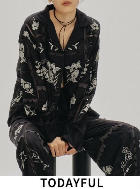todayfulトゥデイフルEmbroidery PatchworkShirts TODAYFUL(トゥデイフル) Embroidery Patchwork Shirts | サウス