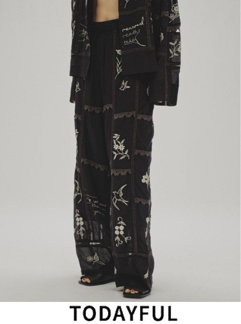 TODAYFUL (ȥǥե<br>Embroidery Patchwork Trousers  25ղͽ12510701ۥѥ ͽ : 3ܡ