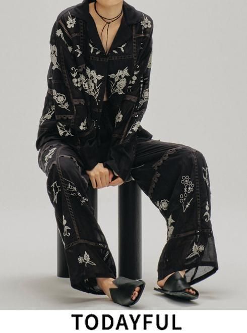 TODAYFUL (トゥデイフル）Embroidery Patchwork Trousers☆ 26春