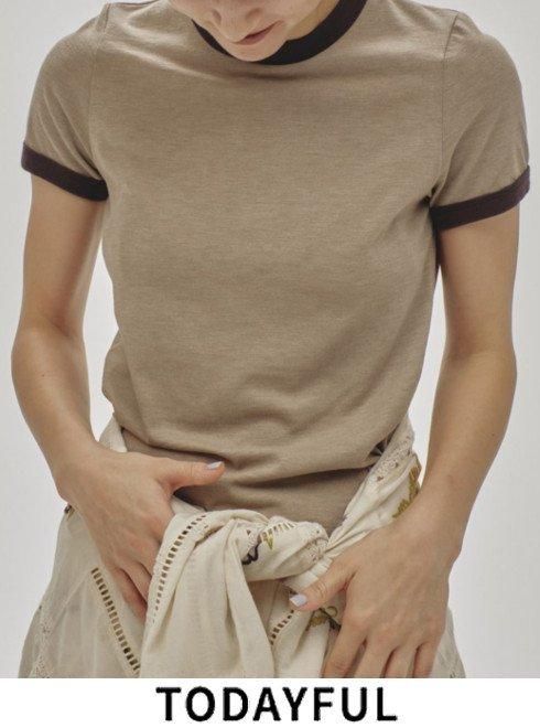 TODAYFUL (トゥデイフル）Compact Ringer Tee☆ 25春夏予約