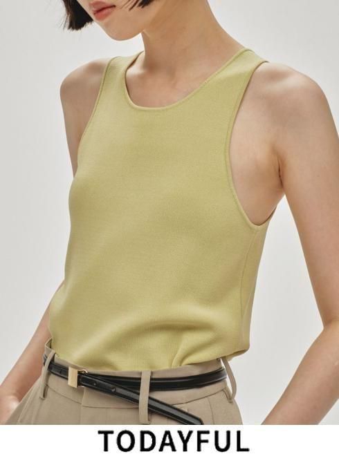 TODAYFUL (ȥǥե<br>Highgauge Knit Tanktop  25ղơ12510511ۥ󥯥ȥåסΡ꡼֥ȥåץ 