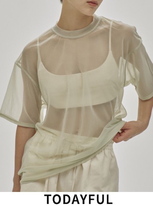 TODAYFUL (ȥǥե<br>Halfsleeve Sheer T-shirts  25ղͽ12510613T ͽ : 5ܡ