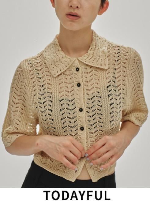 TODAYFUL (ȥǥե<br>Lace Knit Shirts  25ղơ12510516ۥġ֥饦