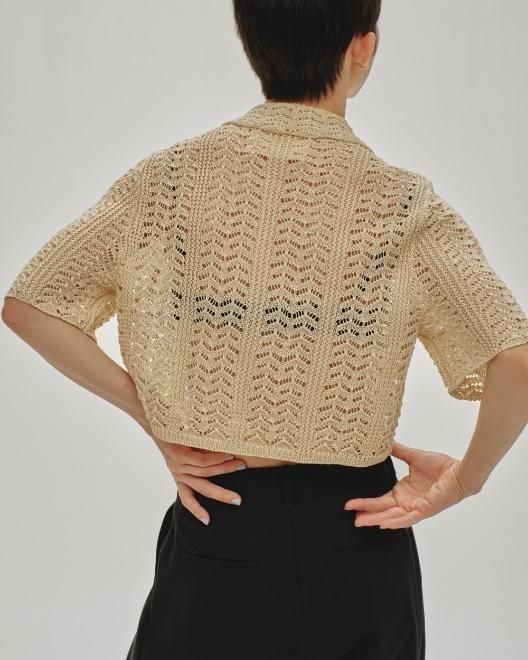 大人気新品  TODAYFUL (トゥデイフル）Lace Knit Shirts 25春夏【12510516 トップス