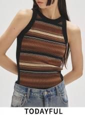 半額ストア (トゥデイフル）Jacquard TODAYFUL Sheer 25春夏 Tanktop トップス