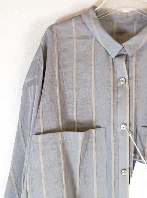 Hella ヘラ　linen stripe shirt linen stripe shirt - Hella (ヘラ）公式通販サイト