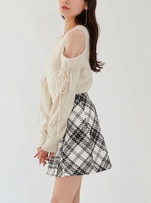 snidel (スナイデル)ロービングチェックスカショ 24秋冬 snidel (スナイデル)ロービングチェックスカショ 24秋冬