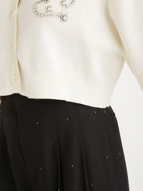 ビジューロゴカーディガン(カーディガン)｜TOPS（トップス