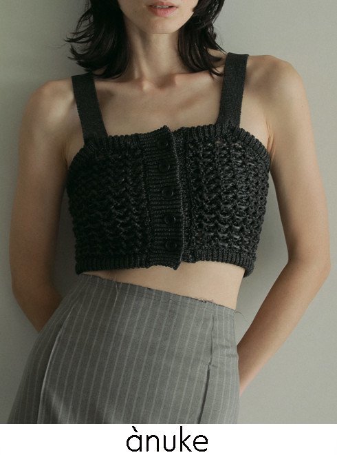 anuke(̡)<br>2way Knit Bustier  25ղͽ62510507ۥߥ롦٥ȥåסӥ ͽ : 2ܡ25ղƼ