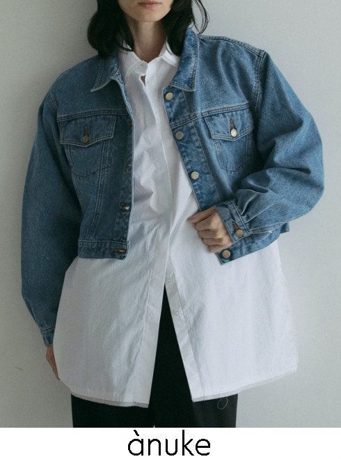 anuke(̡)<br>Short Denim Jacket  25ղͽ62510101ۥ㥱å ͽ : 3ܡ25ղƼ