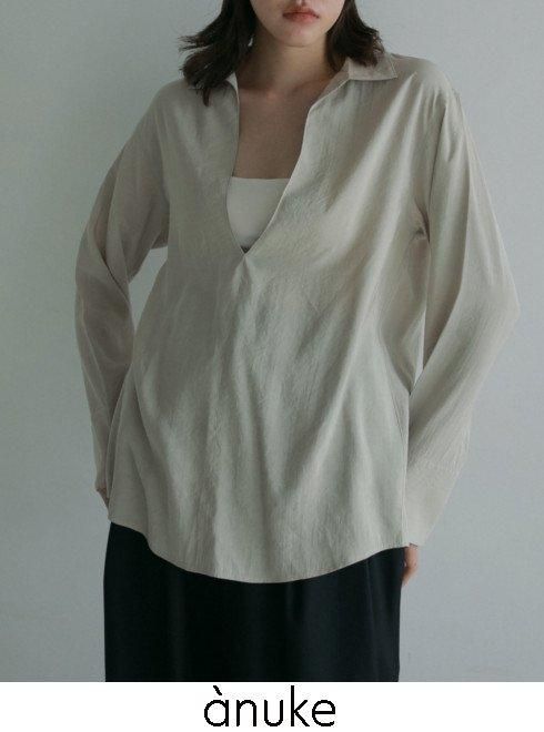 anuke(アンヌーク)Skipper Sheer Shirts☆ 25春夏予約【62510428