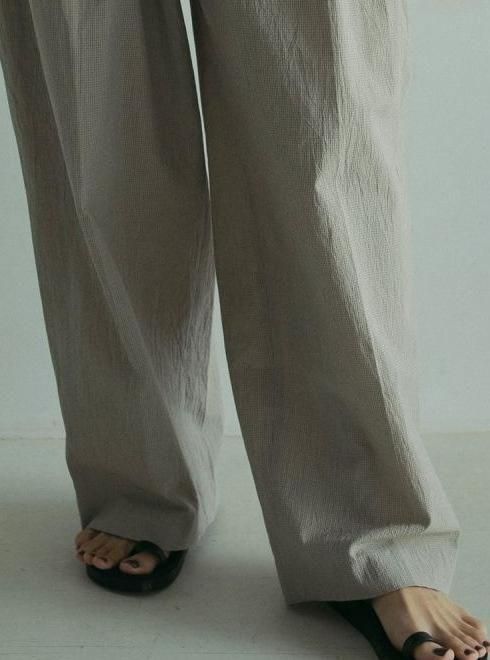 ànuke online store（アンヌーク） / Check Tuck PantsCheck