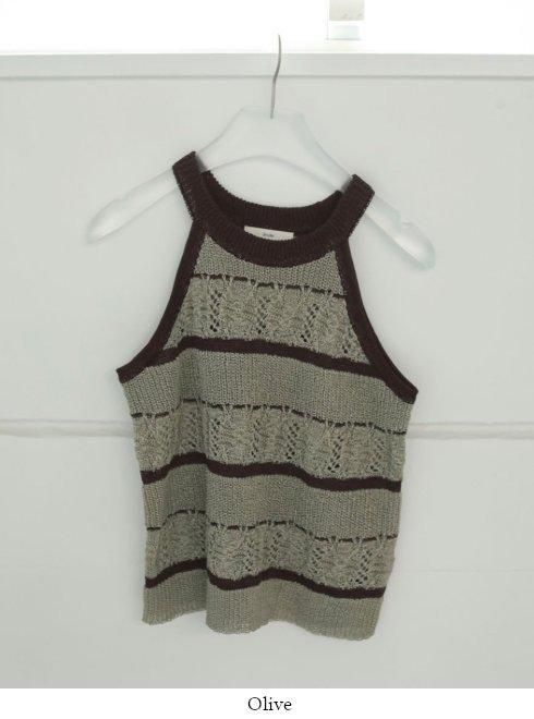 anuke(アンヌーク)Border Knit Tanktop☆ 25春夏予約【62510515