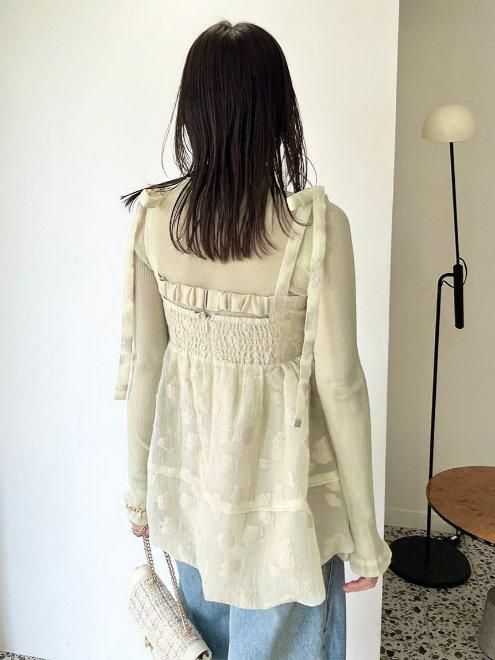 LILY BROWN｜シアージャガードペプラムトップス | Rakuten