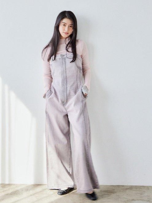 Lily Brown （リリーブラウン)デニムベアオールインワン 25春夏