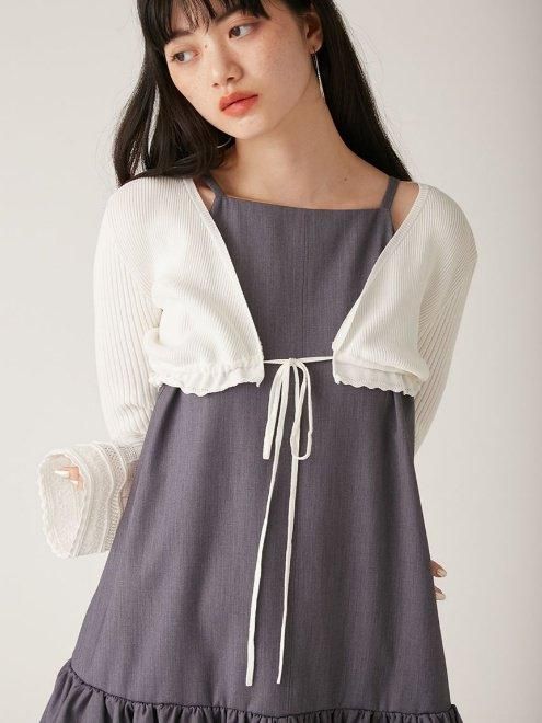 LILY BROWN（リリーブラウン）の「アンサンブルボレロニット