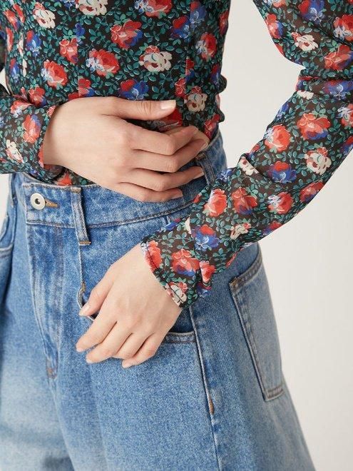 LILY BROWN × ANNA SUI】総柄ボディースーツ(Tシャツ