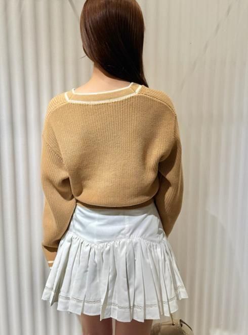 SNIDEL◆Sustaina/トラッドカーディガン/one/ポリエステル/ホワイト/SWNT251101 Sustainableトラッドカーディガン(カーディガン)｜トップス
