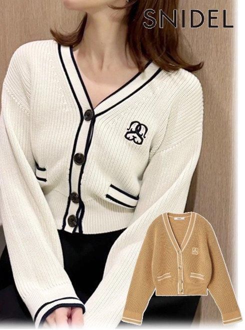 (セール60%OFF&PT5) snidel  / スナイデル  Sustainaトラッドカーディガン  25春夏 SWNT251101 snidel （スナイデル）Sustainaトラッドカーディガン 25春夏