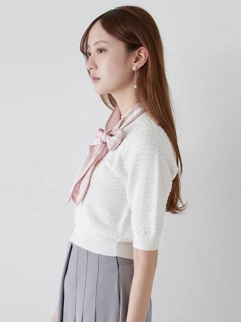 snidel （スナイデル）スカーフ付きニットプルオーバー 25春夏