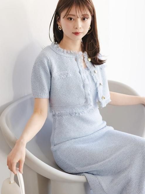 snidel （スナイデル）ラメツイードニットジャケット 25春夏