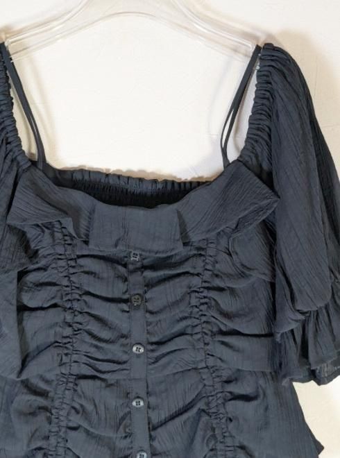 SNIDEL スナイデル　新品タグ付　クロップドバリエブラウス　25ss snidel （スナイデル）クロップドバリエブラウス 25春夏