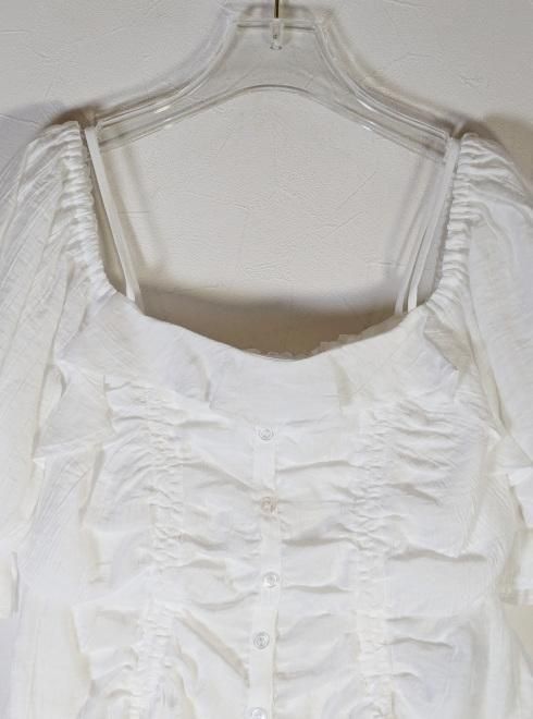 SNIDEL 25SS クロップドバリエブラウス