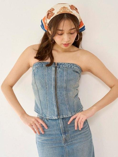 【500円引きクーポン】 snidel 25春夏 （スナイデル）Levi's別注デニムビスチェ トップス