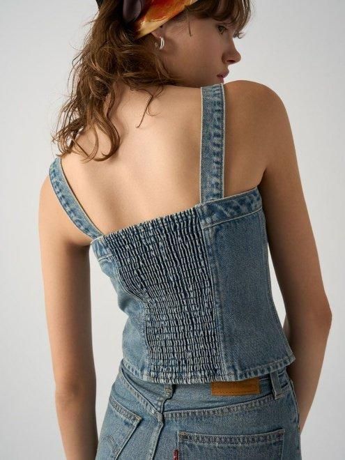 スーパーセール タイムセール 時間 snidel 25春夏 （スナイデル）Levi's別注デニムビスチェ トップス